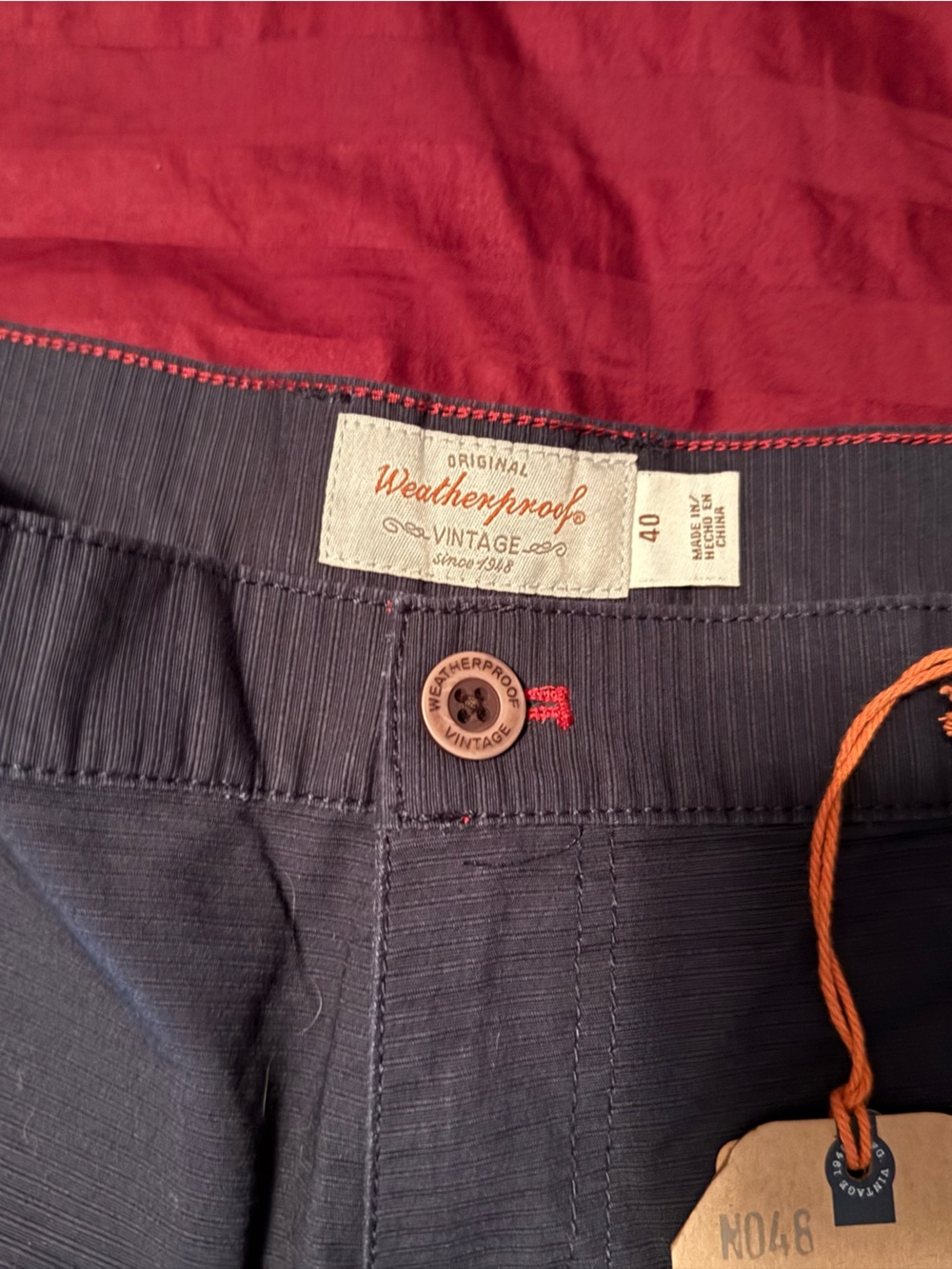 Weatherproof Men's Navy Blue Flat Front Shorts - Picture 3 of 3